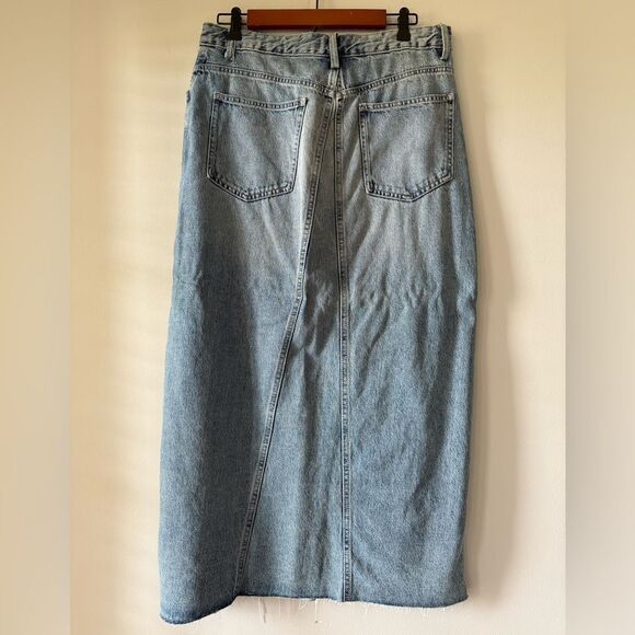 Zara TRF LONG DENIM SKIRT Size L - Picture 7 of 8